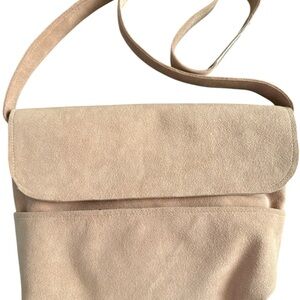 NWOT Blush Suede Shoulder Bag